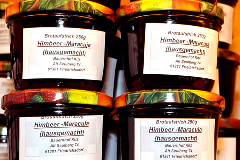 Hofladen Bauernhof Kitz in Friedrichsdorf: Marmeladen aus eigener Herstellung